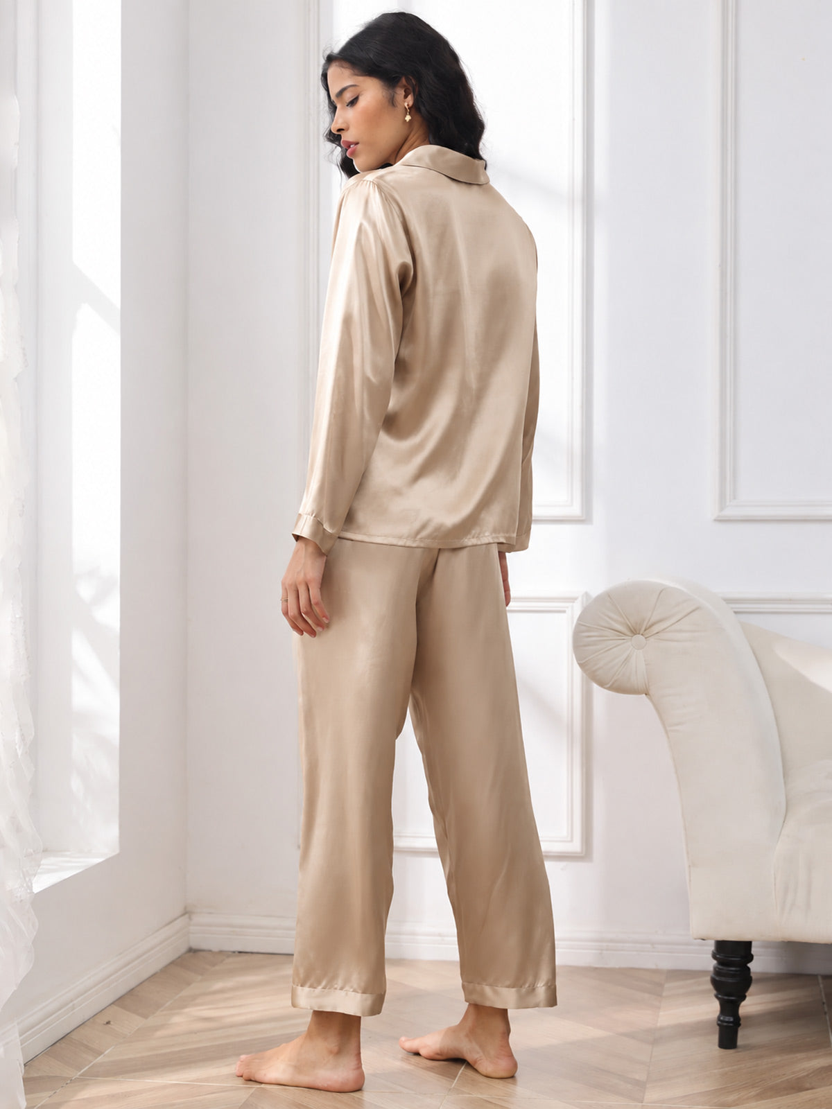 Women's Pure Silk Long Sleeve Pyjamas Set