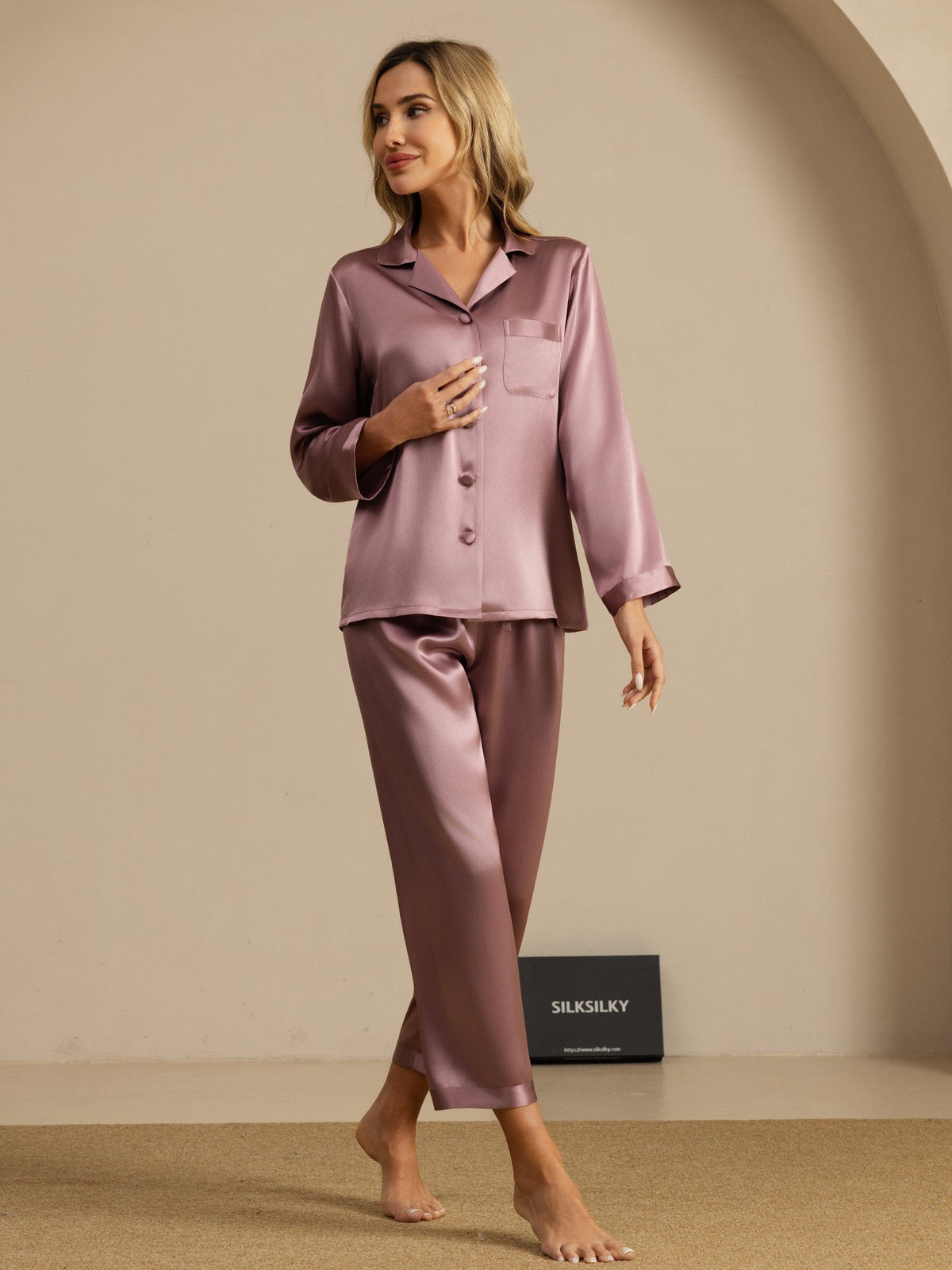 Women's Pure Silk Long Sleeve Pyjamas Set