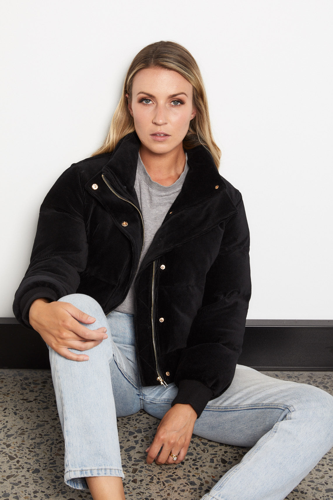Khloe Corduroy Puffer Jacket- Final Sale